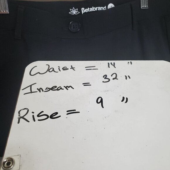 BETABRAND Womens Yoga Dress Pants SZ SL Pull-on Straight Leg Black Neutral - Picture 5 of 9